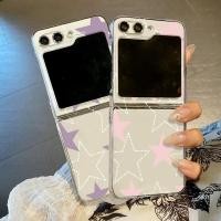 ราคา SAMSUNG สําหรับsamsung Galaxy Z Flip 5 Flip 4 Flip 3 StarกรณีหรูหรากันกระแทกClear Hard PCปกหลังสําหรับSamsung Z Flip 4 3 Flip5 Flip4 Flip3 (24678615563)