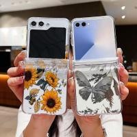ราคา ผีเสื้อ Fowers เคสโทรศัพท์ใสสําหรับ Samsung Galaxy Z Flip 7 Flip 6 Flip 5 Flip 4 5G บานพับเต็มรูปแบบพับฝาครอบ PC สําหรับ Samsung Z Flip7 Flip6 Flip5 Flip4 Flip3 (40624519773)