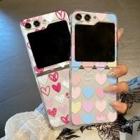 ราคา SAMSUNG สําหรับsamsung Galaxy Z Flip 5 Flip 4 Flip 3 Love HeartกรณีหรูหรากันกระแทกClear Hard PCปกหลังสําหรับSamsung Z Flip 4 3 Flip5 Flip4 Flip3 (24928608910)