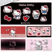 ราคา Hello Kitty Mouse Pad ขนาดใหญ่การ์ตูนน่ารักสายรัดข้อมือคอมพิวเตอร์ Girl Pad สีดําสีชมพู Sweet Cool (41917819907)