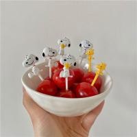 ราคา Snoopy ผลไม้น่ารัก Pick ins การ์ตูนเกาหลีส้อมผลไม้ Bento ส้อมญี่ปุ่นแบบพกพาเค้กใส่ (42807814470)
