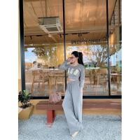 ราคา งานป้าย TIPPAWAN Setเสื้อแขนยาว กางเกงขายาวติดอะไหล่ (57400316126)