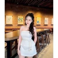 ราคา งานป้าย Rose shop เซ็ต 3ชิ้น ผ้าทวีสทั้งชุด ที่เสื้อเกาะอกเสริมฟองน้ำ กระโปรงมีซับในกางเกง เข็มขัดดอกไม้ MD (45551080562)