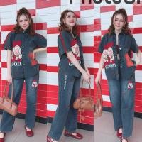 ราคา งานเวียดนาม ยีนส์แท้ทั้งชุด งานปัก Duck ใส่ได้แบบเท่ๆคูลๆ แบบevery day look เป๊ะเวอร์ MD (44951263454)