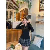 ราคา งานป้าย Goodluck shop เซต2ชิ้น เสื้อแขนยาวแต่งผ้าลายสก็อต กระโปรงจีบรอบ MD (53951011368)