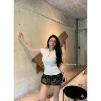 ราคา งานป้าย Thanyathep เซ็ต2ชิ้น เสื้อยืดคอซิป กางเกงฟักทองลายทหาร MD (57150945922)