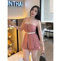 ราคา งานป้าย BK BRAND เซ็ต3ชิ้น เกาะอกกระดุมมุกใช้งานได้จริง งานเสริมฟองน้ำสม็อคหลัง กางเกงขาสั้นซิปข้างดึงยางหลัง เข็มขัด MD (52751174049)