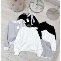 ราคา งานนำเข้า สินค้าพร้อมส่ง ชุดเซ็ททรงเกาหลี แต่งโบไหล่มาพร้อมกระโปรงจีบแต่งลูกไม้ (45650108208)