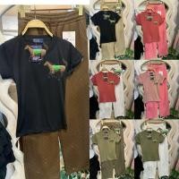 ราคา เซ็ต2ชิ้น งานเสื้อยืดปักม้าผ้ายูนิโคร่อย่างดี กางเกงเพชรขายาวปัก (43874152074)