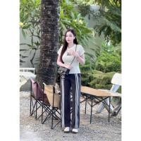 ราคา เซ็ต2ชิ้น งานเสื้อยืดปักอดิดาส กางเกงขายาวแต่งแถบ ผ้างานอย่างดี (41374485310)