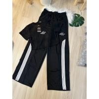 ราคา เซ็ต2ชิ้น เสื้องานปักป้ายห้อย กางเกงขายาวแต่งแถบ ผ้าอย่างดีคัดเกรด (41674474922)