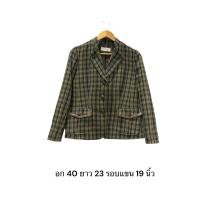 ราคา เสื้อทรงสูทลายสก็อตงานเกาหลี มือสองสภาพดี (45750715720)