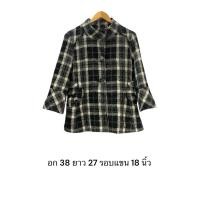ราคา เสื้อลายสก็อตงานเกาหลีมือสองสภาพดี (41824952776)