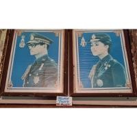 ราคา ภาพพิมพ์ เก่าแท้ในกรอบไม้แป้งเดิมในหลวงคู่พระราชชินี รัชกาลที่9ทรงชุดทหาร (42676322582)