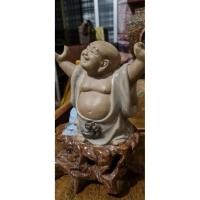 ราคา กระเบื้อง ดินเผา เก่าเนื้อเจียะอวงดินดำพระอรหันต์ ปางเบิกบานรับโชคลาภวาสนารับความสุขความยินดีรับไว้บูชาเป็นสิริมงคล (52201238145)