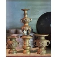 ราคา เชิงเทียนทองเหลืองเก่า ใช้ประกอบพิธีกรรมน่าจะงานของทิเบต (46251237508)