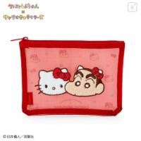 ราคา กระเป๋าดินสอ ซองซิบ kt 20 1 14 5cm Japan Sanrio Crayon Shinchan Embroidery Pouch HelloKitty Shinchan (29714345622)