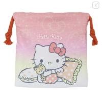 ราคา ถุงผ้ารูด kt 13 13 cm Japan Sanrio Mini Drawstring Pouch Hello Kitty Angels Relaxing Night Time (42005646837)