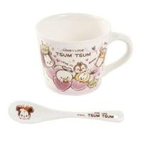 ราคา แก้วมีหูจับ mug กระเบื้อง พร้อมช้อน ลาย tsum mk micky minnie disney นำเข้าจากญี่ปุ่น (5179392888)