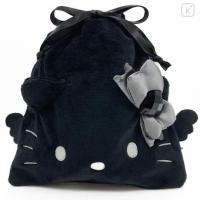 ราคา ถุงผ้า kt HelloKitty Black Japan Sanrio Face Drawstring Bag Hello Kitty Black Angel (53650625216)