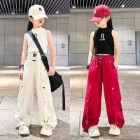 ราคา Grace คลังสินค้าพร้อม ชุดเอี๊ยมเด็กผู้หญิง 2025 Style Big Kids Spring Casual Pants GR1307 (26285957998)