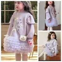 ราคา Grace BABY พร้อมส่ง ชุดเดรสเด็กผู้หญิง เดรสกระโปรงแขนยาว แต่งฟรุ้งฟริ้ง GR127 (25038655277)