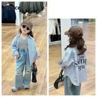 ราคา Grace สงกรานต์ สาวๆ ลายทาง เสื้อ 2025 เด็ก เวอร์ชั่นเกาหลี สไตล์ใหม่ จดหมาย ลําลอง หลวม เสื้อ GR716 (27763856462)