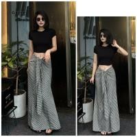 ราคา Grace Ready Stock Ladies Plaid Laced Up Skirt Set with Short Sleeved Halter Top GR2897 (41057642988)