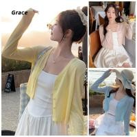 ราคา Grace Ready Stock เสื้อแจ็คเก็ตแขนยาวกันแดดฤดูร้อนสีเหลืองอ่อน GR1671 (42602853556)