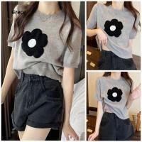 ราคา พระคุณ พร้อมสต็อก เวอร์ชั่นเกาหลีแขนสั้นเสื้อกันหนาวผู้หญิง 2025 ฤดูใบไม้ร่วงใหม่สไตล์แฟชั่นสบายเสื้อกันหนาว กรัม3450 (27091655659)