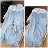 ราคา ลูกไม้เย็บกางเกงยีนส์ผู้หญิง สไตล์เอวสูง ทรงตรง ทันสมัย กรัม2932 (40058490355)