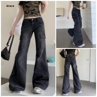 ราคา Grace ในสต็อก กางเกงยืนส์ทำงานสีดำสไตล์เรโทรอเมริกันสำหรับผู้หญิง2025 กางเกงขากว้างทรงหลวมเอวต่ำดีไซน์ใหม่ กางเกง GR996 (29883631201)
