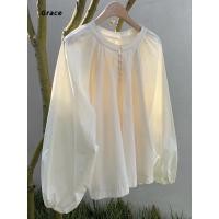 ราคา Grace Ladies Top 2025 Autumn Puff Sleeve Round Neck Long Sleeve Shirt Women GR577 (26176746902)
