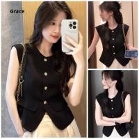 ราคา เสื้อกั๊กผู้หญิงสไตล์ชาแนลสำหรับฤดูใบไม้ร่วงและฤดูหนาว การออกแบบใหม่สั้นด้านบน พร้อมสต็อก (29192291168)