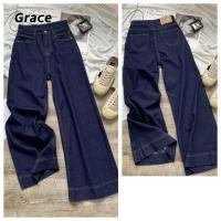 ราคา Grace เดนิม สีฟ้ากางเกงยีนส์ตรงผู้หญิงฤดูร้อนบางสไตล์ สไตล์ใหม่เอวสูง ผอมลง ดูหลวมผ้าม่านกางเกงยีนส์ขากว้าง G99897 (26962800663)