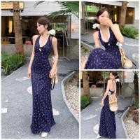 ราคา Grace Ready Stock Lace Stitching Sling Floral Dress GR1599 (43001811508)