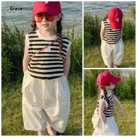 ราคา Grace คลังสินค้าพร้อม 3 9 ปี เสื้อผ้าเด็กชุดสูทลําลองลายทางด้านบน กางเกงป้องกันยุงหลวมชุดสองชิ้น เอวยืดได้ ใส่เล่นสนุกไม่ร้อน GR853 (26881761407)
