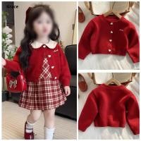 ราคา Grace คลังสินค้าพร้อม Christmas Girls Red Sweater 2025 New Style Girls Fashion Cardigan เสื้อคาร์ดิแกนถัก GRL220 (48150807481)
