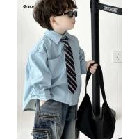 ราคา พระคุณ เสื้อเชิ้ตเด็กผู้ชาย ฤดูใบไม้ร่วง สไตล์ใหม่ เด็ก สไตล์เกาหลี เสื้อเชิ้ตแขนยาวหล่อ กรัม378 (29521654547)
