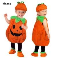 ราคา Grace Halloween Children Pumpkin Costume Baby Costume COSPLAY Cute Pumpkin Baby Halloween Costume G99821 (28862482309)