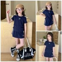 ราคา Grace สงกรานต์ ชุดสูทชายหาดสําหรับเด็กผู้หญิง 2025 แฟชั่นลําลองสไตล์กีฬาโบว์เสื้อแขนสั้น กระโปรงสูทสองชิ้น GR684 (28528473244)