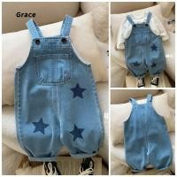 ราคา Grace คลังสินค้าพร้อม ชุดเอี๊ยมยีนส์เด็ก 2025 ชุดจั๊มสูทลําลองสําหรับเด็กผู้หญิงทรงหลวม GR2826 (40006601487)