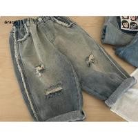 ราคา Grace โปรโมชั่น กางเกงยีนส์เด็ก เสื้อผ้าเด็กผู้ชาย เด็กผู้หญิง ผ้าฝ้ายนุ่ม ระบายอากาศดี ใส่ไปโรงเรียนได้ อายุ 4 13 ปี GR288 (26970154707)