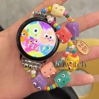 ราคา 18 มม 20 มม 22 มม Dopamine Monster สายรัดยืดหยุ่นสําหรับ Samsung Watch Series GT 7 6 5 4 3 2 Pro นาฬิกา 3 2 PRO 2e 41 มม 42 มม 43 มม 46 มม น่ารักการ์ตูนสายรัดข้อมือสําหรับ Xiaomi Honor Magic GS PRO (4