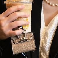 ราคา หรูหรา เคลลี่ หนังมินิกระเป๋าสําหรับ แอปเปิล แอร์พอด 1 2 3 4 ถ มือโปร 2 กุญแจรถพวงกุญแจกระเป๋าเป้สะพายหลังจี้หูฟังกล่องเก็บถุงเก็บมัลติฟังก์ชั่ที่มีเชือก (40914459810)