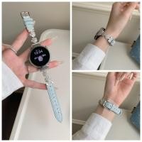 ราคา 18 มม 20 มม 22 มม Camellia ผ้าใบ Denim สายหนังแท้สําหรับ Amazfit BIP GTS GTR GT 6 5 4 3 2 Pro 41 มม 42 มม 46 มม ประณีตสร้อยข้อมือสายรัดข้อมือสําหรับ HW Fit 3 4 Pro (29491438978)