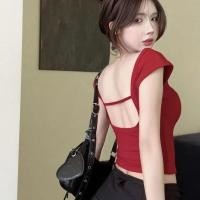 ราคา เสื้อสายเดี่ยวสไตล์เกาหลี พิเศษสำหรับสวมใส่ภายนอก ดีไซน์เบาะกลวงเปลือย (52850694873)