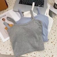 ราคา เสื้อเกาะอกเซ็กซี่สำหรับสตรี มี padding สีทึบ ใส่สบาย (45800714845)