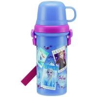 ราคา กระติกน้ำพลาสติก Frozen ขนาด 480 มล พร้อมแก้วดื่มโดยตรง สายสะพาย ผลิตในญี่ปุ่น Skater Disney (52150193803)