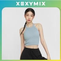 ราคา เสื้อครอปท้อปแบบคล้องคอดีไซน์ไร้ตะเข็บ (42668842125)